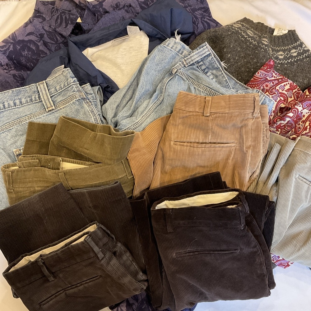 Cutters Lot‎ Damaged Clothing Crafters Textile Lot Fabric Cloth Salvage 13 Lbs